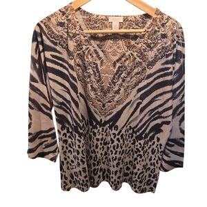Chico's Sz. Large Animal Print Tshirt